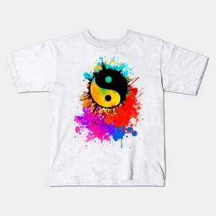 Yin Yang Watercolor Kids T-Shirt